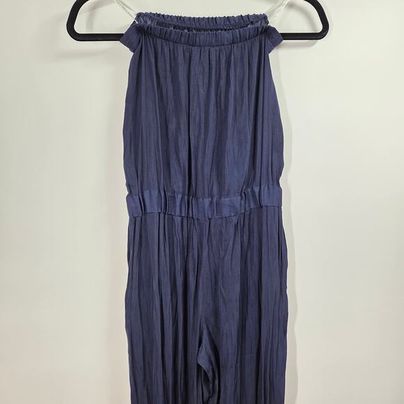 Lilly Pulitzer Women Emiko Strapless Jumpsuit Size XS Pockets In True Navy - Picture 5 of 7